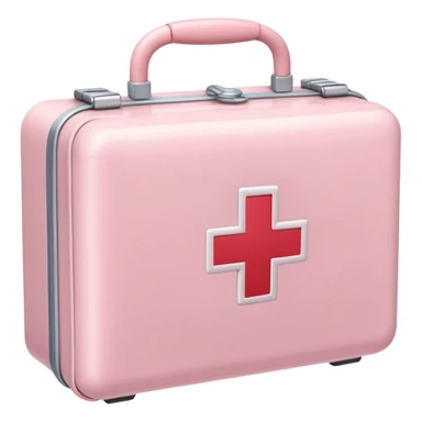 pastel pink first aid kit sticker