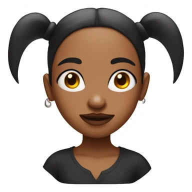 Girl with nose and eyebrow piercings  sticker