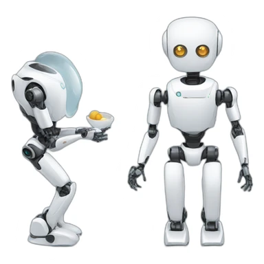 Ai robots doing a task sticker