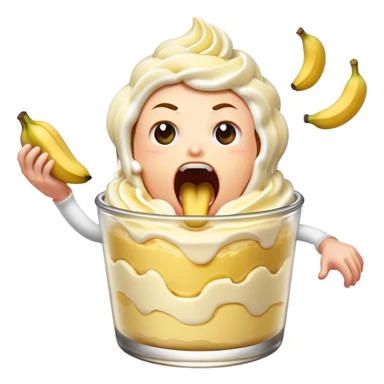 screaming banana pudding sticker