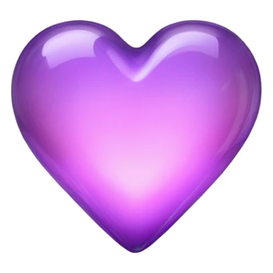 Neon glass mauve heart  sticker