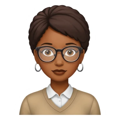 Black women with glasses  sticker