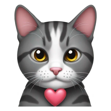 Love heart cat  sticker