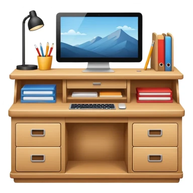 desktop with cabinet sticker