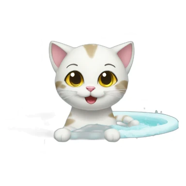 Cat showering all her love  sticker