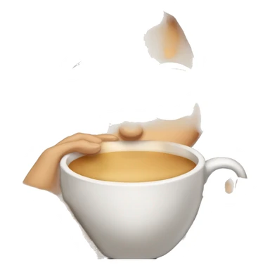 Brunette girl inside a blanket sipping coffee eyes closed sticker