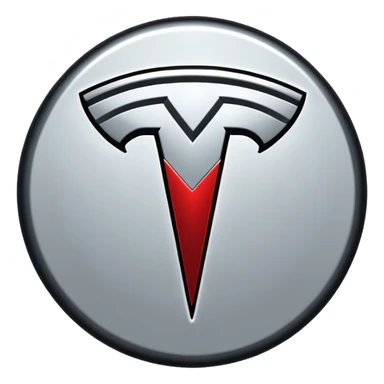 Tesla logo silver sticker