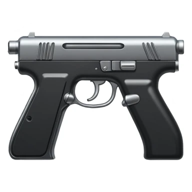 gun emoji, simple and clear sticker
