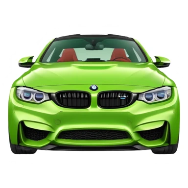 UnBMW m4 competición con cara de duende sticker