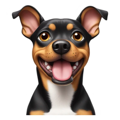 German mini pitscher funny face sticker