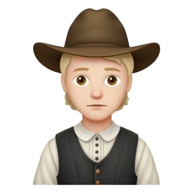Puritan farmer male sticker