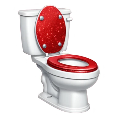 red glitter toilet sticker