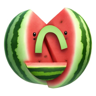 Watermelon heart with infinity sign sticker
