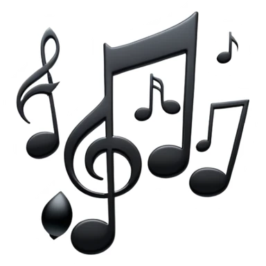 Musical notes floating in the air sticker