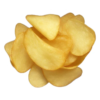 Potato chips in a rainbow bowl sticker