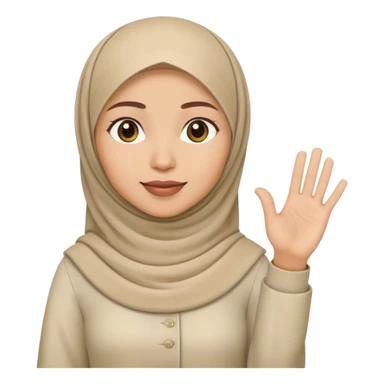 Muslim woman raising hand sticker