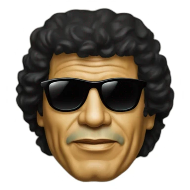 muammar gaddafi with sunglasses sticker