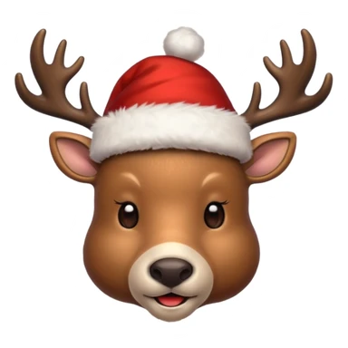deer riding santa clause  sticker