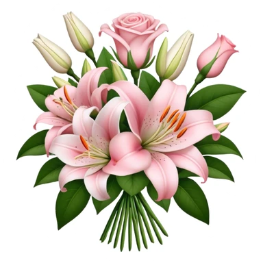 pale pink flower bouquet  sticker