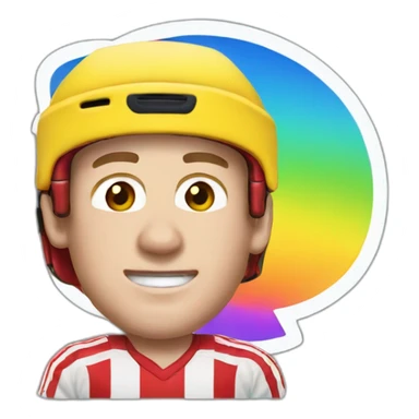 Jonathan Toews as rainbow beach bum sticker
