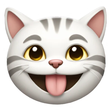 Giggling cat sticker