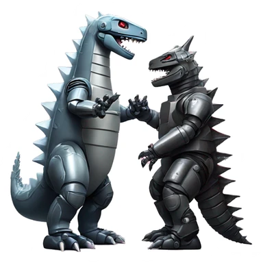 Mechagodzilla and Godzilla in love sticker