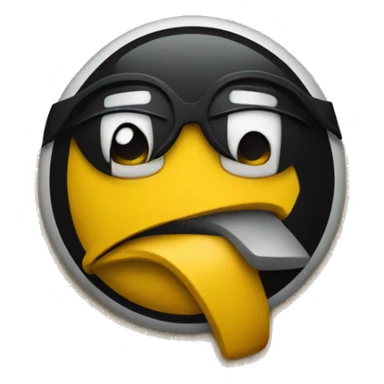 Emoji with Iowa hawkeyes logo sticker