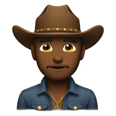 sad cowboy emoji  sticker