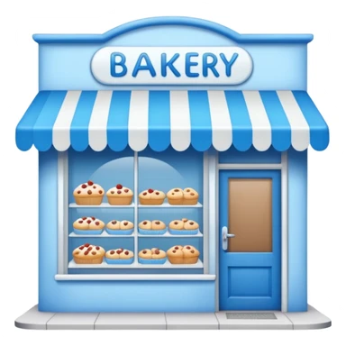 blue bakery store sticker