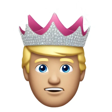 donald trump wearing a princess crown sticker