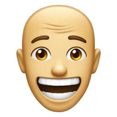 wide eyed open mouth smile like 😀 but with a tear falling down  sticker