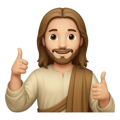 Jesus christ smiling thumbs up sticker