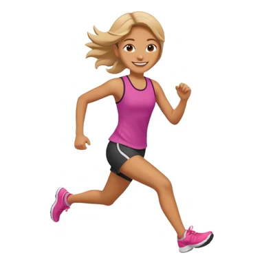 run girl sticker