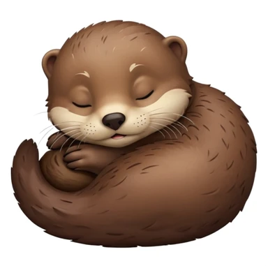 Loutre entrain de dormir sticker