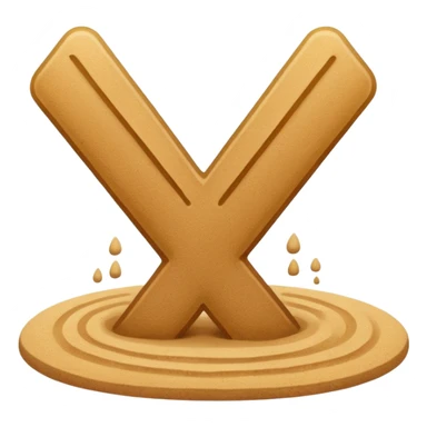 a sand themed check mark sticker