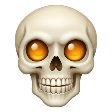 winking skull face sticker