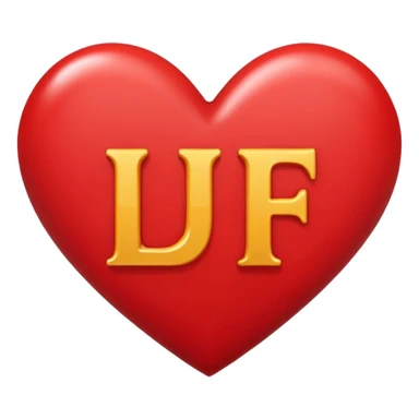 The letters and addition sign l + f in a heart sticker