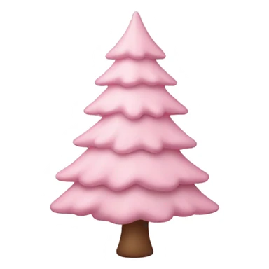 pastel pink christmas tree sticker