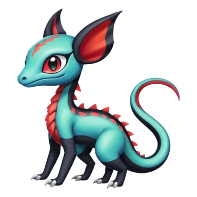 Colorful Exotic Meloetta-Salandit-Darkra-Stitch-Fakémon-creature-hybrid sticker