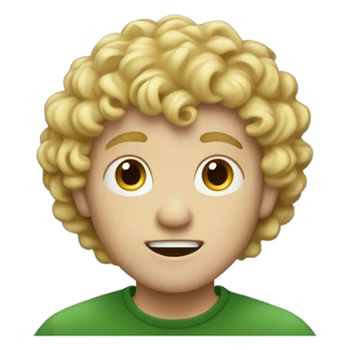 irish boy with curly blonde hair mewing sticker