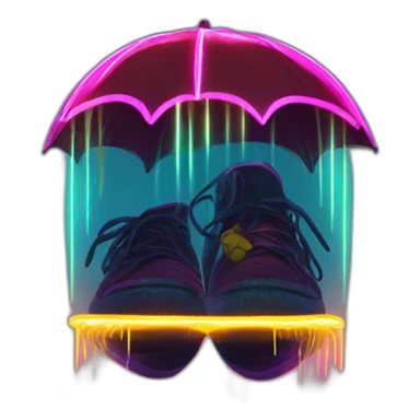 Juicy booty neon sign style man rain sticker