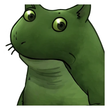CAT BITING ITS LIP sticker