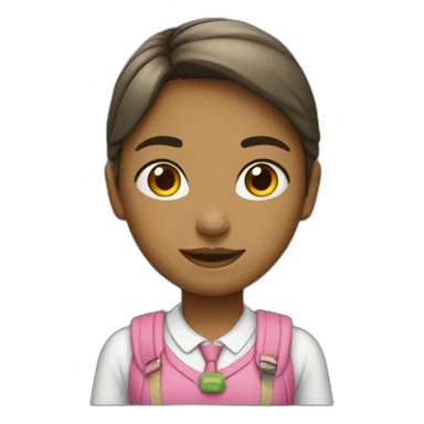 School girl con falda sticker