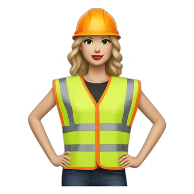 Taylor Swift road worker high-visibility vest sticker