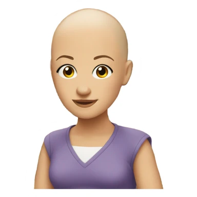 Bald girl with books sticker