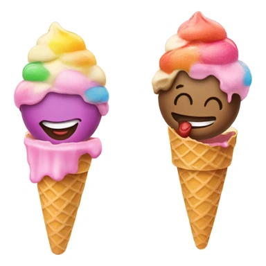 Me eat ice cream sticker