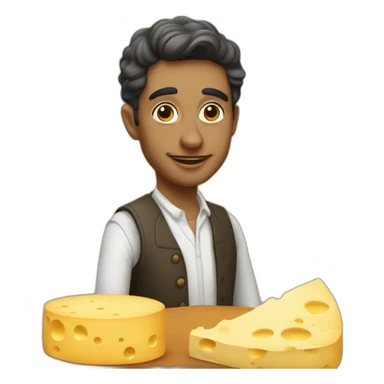 Samy Pessé the cheese lover sticker