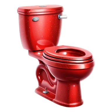 red glitter toilet sticker