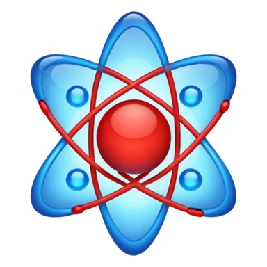 blue and red atom make it transparent sticker