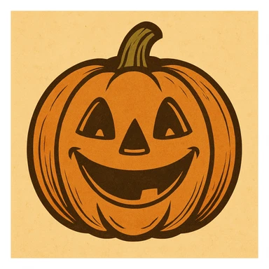Create images of happy retro pumpkin. Use this image for inspiration. sticker